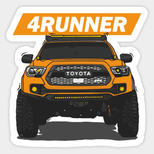 4Runner Toyota Front View - Orange Sticker